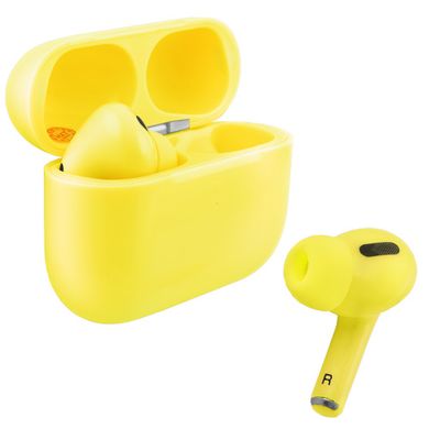 Беспроводные bluetooth-наушники Apple AirPods Pro, macaroons с кейсом, yellow