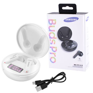 Бездротові bluetooth-навушники Samsung Buds Pro MG-S19 з кейсом, white