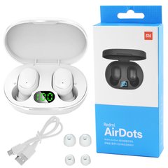 Бездротові bluetooth-навушники Redmi AirDots 3S з кейсом, індикація заряду, white