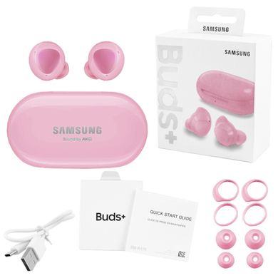 Беспроводные bluetooth-наушники реплика Samsung Galaxy Buds+ с кейсом, pink