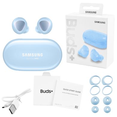 Бездротові bluetooth-навушники репліка Samsung Galaxy Buds + з кейсом, blue