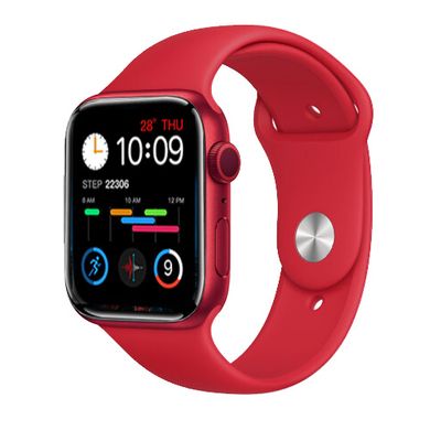 Умные смарт часы, Smart Watch Series M16 PLUS IP68, 100% копия 44mm Aluminium, red