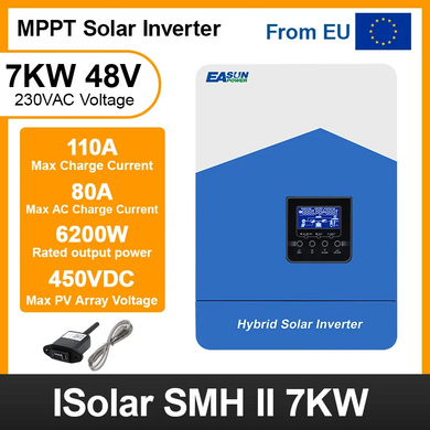 EASUN POWER 7 кВт Солнечный инвертор 220VAC выход Чистая синусоида 110А 48 В гибридный инвертор 230 В переменного тока 110А MPPT