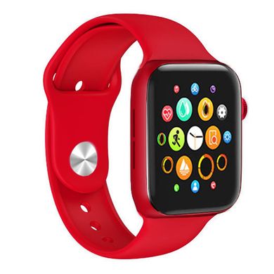 Умные смарт часы, Smart Watch Series 6 M443, 100% копия 44mm Aluminium, магнитная зарядка, red