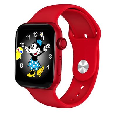 Розумний смарт годинник, Smart Watch Series 6 M443, 100% копія 44mm Aluminium, магнітна зарядка, red