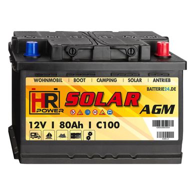 Аккумулятор HR Solar AGM 12V 80Ah