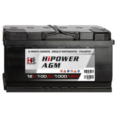 Автомобільний акумулятор HR HiPower AGM акумулятор 12В 100Ач