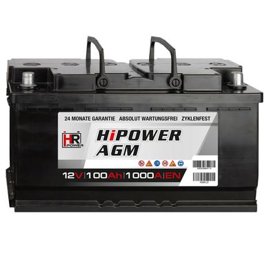 Автомобильный аккумулятор HR HiPower AGM аккумулятор 12В 100Ач