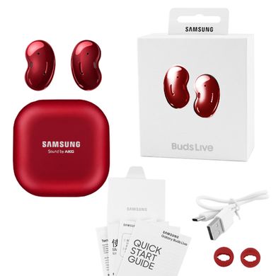 Бездротові bluetooth-навушники репліка Samsung Galaxy Buds Live з кейсом, red