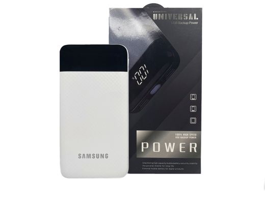 Портативная батарея, Power Bank Samsung 20 000mAh 2USB (1A + 1A). Білий