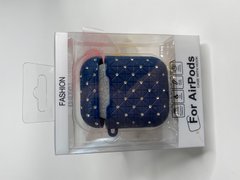 Чехол для AirPods 1/2 silicone case с камешками (blue)