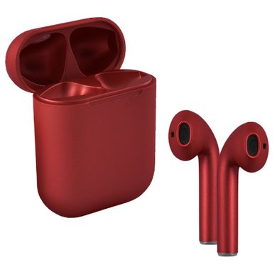 Бездротові bluetooth-навушники inPods i12 eleven, metallic red