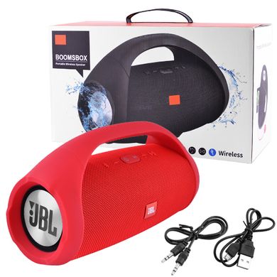 Портативная Bluetooth колонка JBL BOOMBOX BIG c функцией speakerphone, радио, PowerBank, red