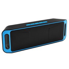 Портативная Bluetooth колонка SC-208 c функцией speakerphone, радио, blue