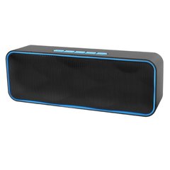 Портативная Bluetooth колонка SC-211 c функцией speakerphone, радио, blue