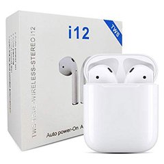 Беспроводные bluetooth-наушники i12 5.0 с кейсом, white